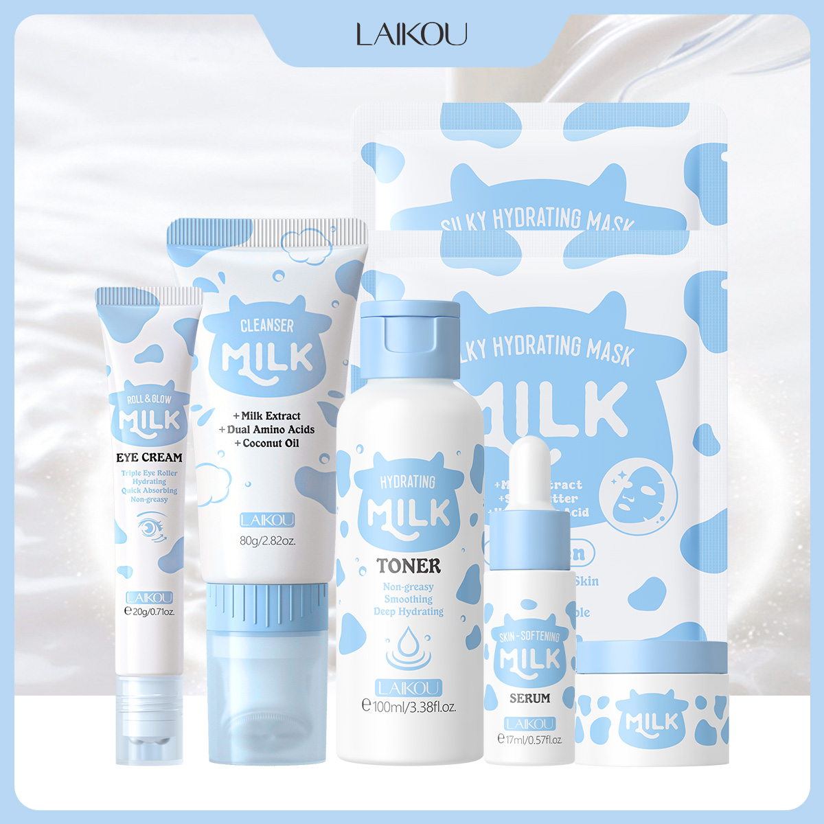 Skincare Glowing - LAIKOU 6-częściowy zestaw do pielęgnacji skóry