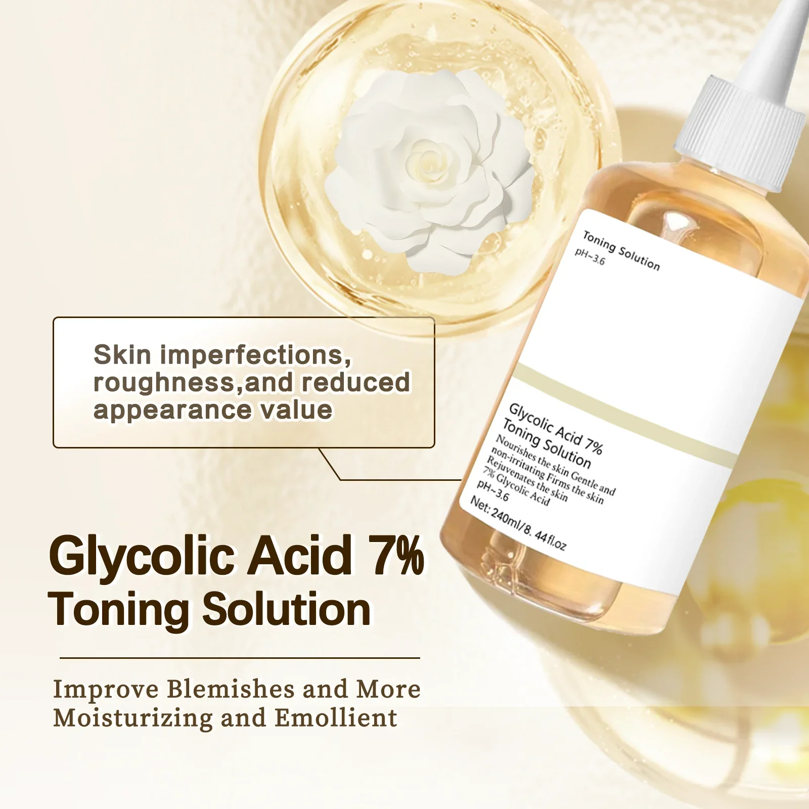 Lactic Acid Toner - Kwas glikolowy 7% Roztwór tonizujący Peeling
