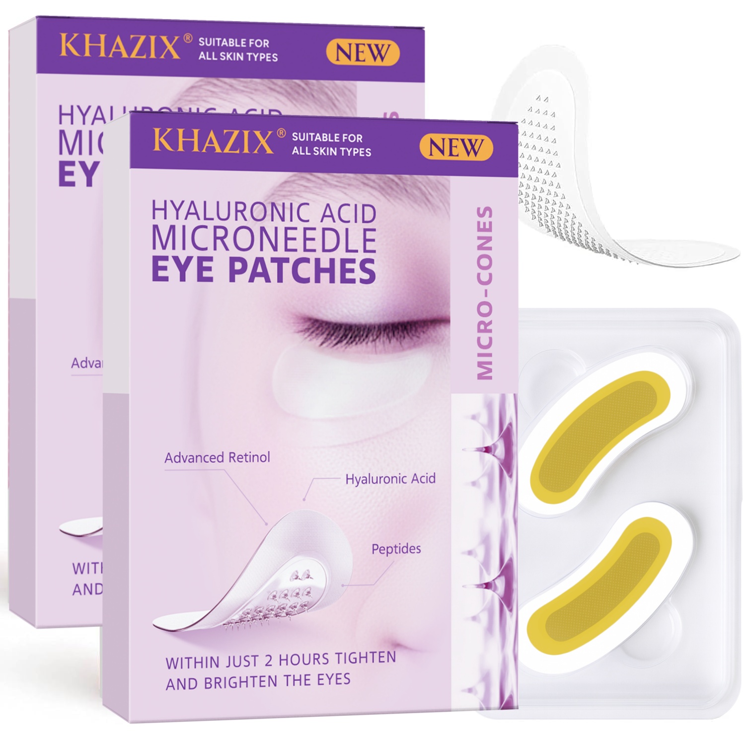 Skincare Moisturizer - Plastry pod oczy z kwasem hialuronowym,