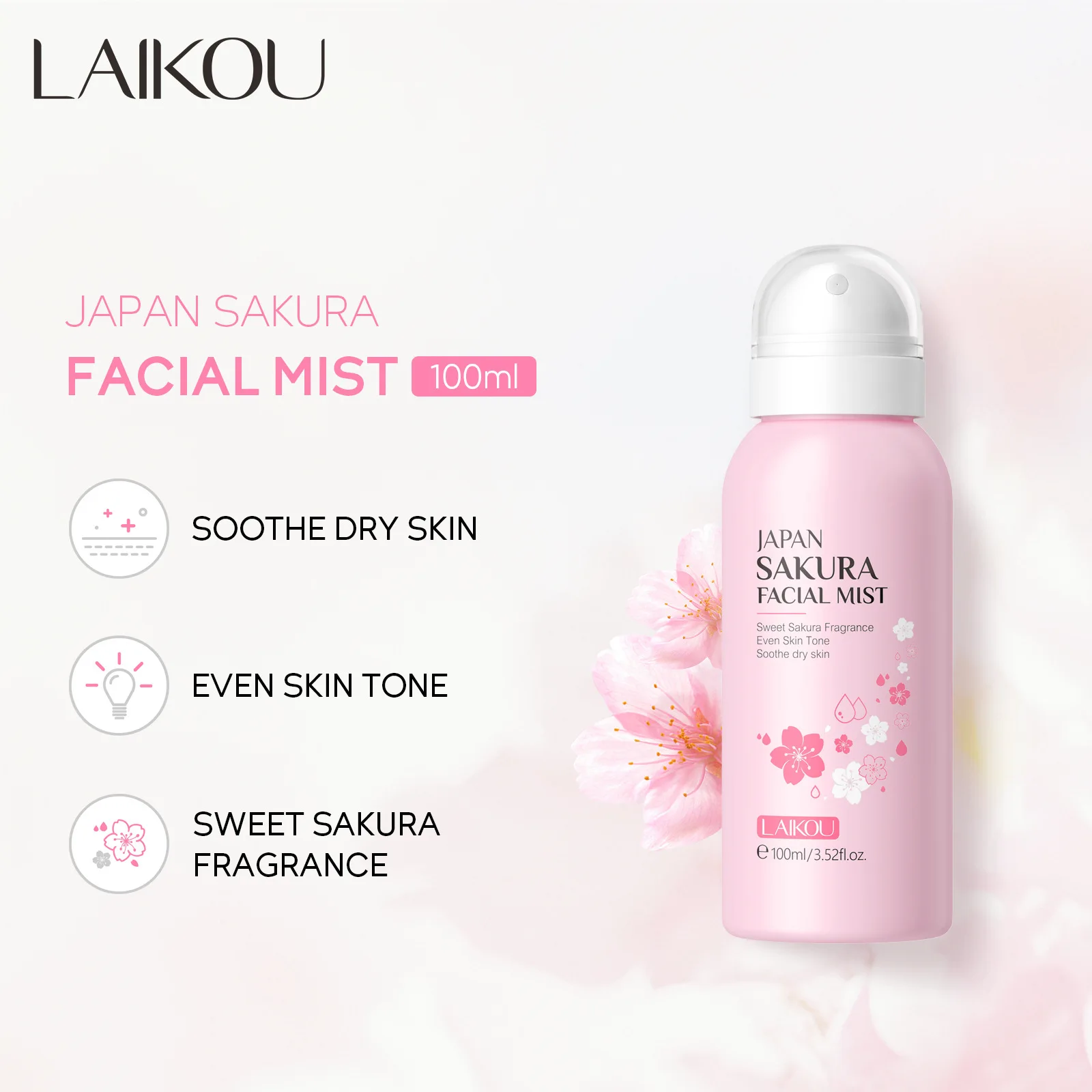 LAIKOU Sakura Facial Mist Brig – Niacinamide Brightening Serum recenzja i cena