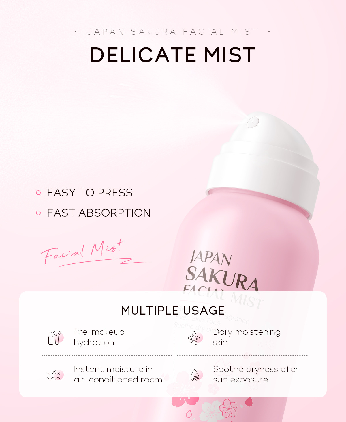 LAIKOU Sakura Facial Mist Brig – Niacinamide Brightening Serum recenzja i cena